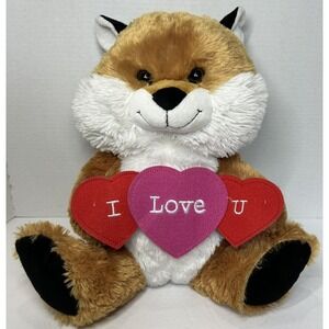 Kelly Toy Fox I Love You‎ 13" Stuffed Animal Valentines Day Love Stuffed Toy